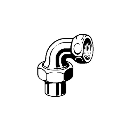 Złącze przejściowe 90' VIEGA 94096G jednoczęściowy, mosiądz / brąz, 1 1/4'' (lw x gw)