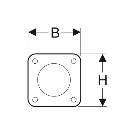 Przycisk nożny podłogowy Geberit, pneumatyczny, do systemu spłukiwania WC