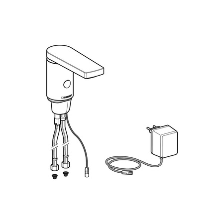 Korpus baterii Geberit z okrągłym otworem, do baterii umywalkowej typ 186: Chrom błyszczący