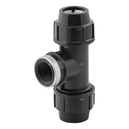 Trójnik skręcany z gwintem wewnętrznym do rur PE PN16 40 mm x 1 1/2