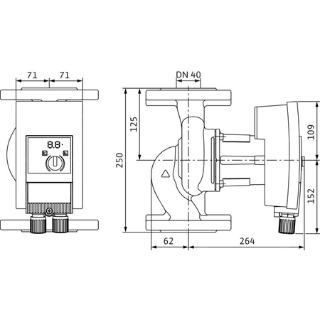 Pompa obiegowa WILO Yonos MAXO-Z 40/0,5-12 PN6/10 1 x 230 V 50/60 Hz, PN 6/10bar