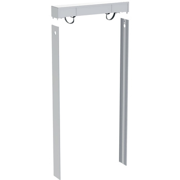 Zestaw pokrywy spłuczki z okładziną boczną, do modułu sanitarnego Geberit Monolith Plus do wiszącej miski WC, 101 cm, indywidualnie wybrany przez klienta: Czarny chrom / Aluminium szczotkowane