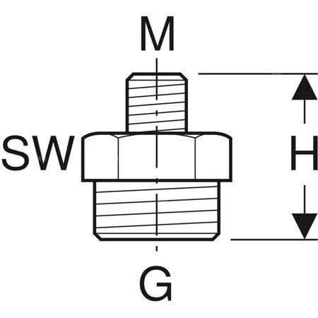Nypel GEBERIT, stal (ocynk), 1/2'' x 10 mm (GZ)