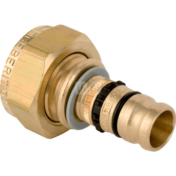 Półśrubunek GEBERIT Mepla przejściowy do zaworów, Cu / Cu, 2'' x 63 mm (NZ x końcówka wciskowa), (głębokość: 18 mm) z uszczelką