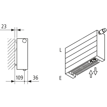 Grzejnik płytowy typ 22 KERMI V-HHV wym. 420 x 2600 mm, kolor biały, moc 3596 W