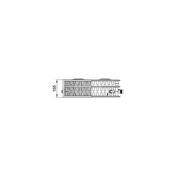 Grzejnik płytowy typ 33 KERMI X2 Profil-V, prawy, z osłonami wym. 400 x 500 mm, kolor biały, moc 817 W