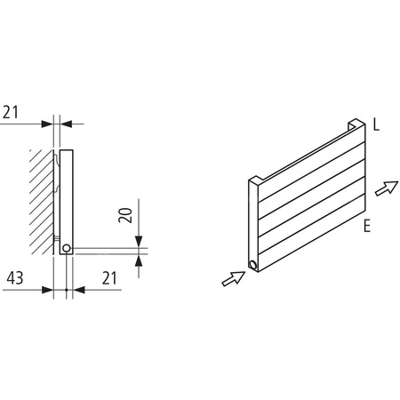 Grzejnik płytowy typ 10 KERMI HHN wym. 630 x 1800 mm, kolor biały, moc 1188 W