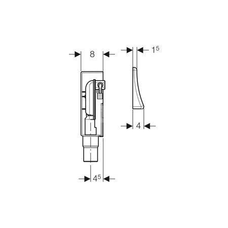 Syfon podtynkowy Geberit do dwóch urządzeń