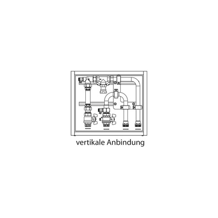 Floorbox , przyłączanie ogrzewania płaszczyznowego bezrozdzielaczowego, podłączenie dolne