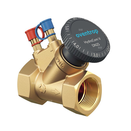 HydroCom V PN16 DN25, Rp1 GW, 2xHydroport, zawór regulacyjny