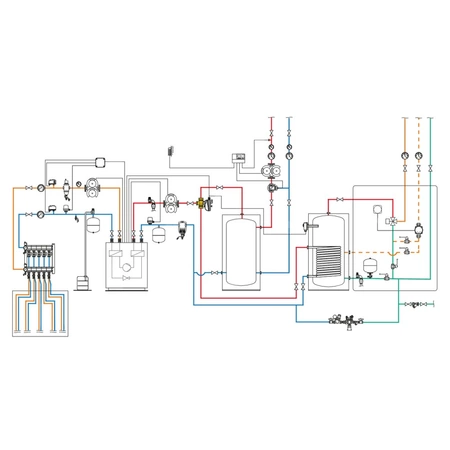 Trójdrożny zawór kulowy z siłownikiem. Z izolacją dla instalacji grzewczych i chłodniczych 1 1/4", czas zadziałania 50s