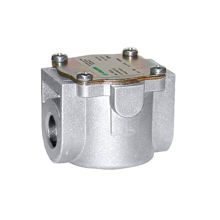 Kompaktowy filtr gazowy 1/2". Przyłącza z gwintem wewnętrznym.