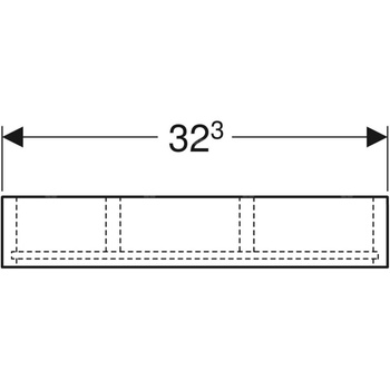 Geberit Smyle Square Wkład do szuflady, podział w kształcie litery H, do szuflady górnej, B32.3cm, H5.9cm, T15cm, lava