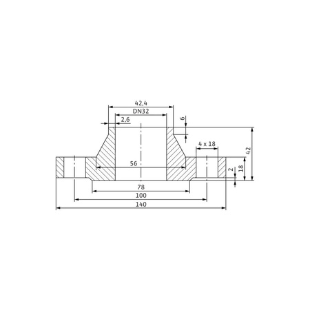 Zestaw przeciwkołnierzy stal nierdzewna, przył. DN 32 dł.120mm szer.120mm WILO