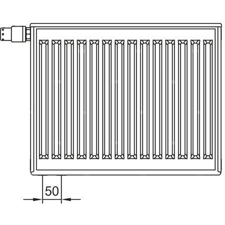 Grzejnik płytowy Kermi®X2® Profil-V typ 10 700x61x600 biały,10 bar, bez osłon