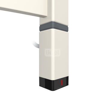 Grzałka TERMA One T36x40 Prawy, 400W \ Tuba, RAL 9010, kabel spiralny z wtyczką [biały, 2,5m, logo T