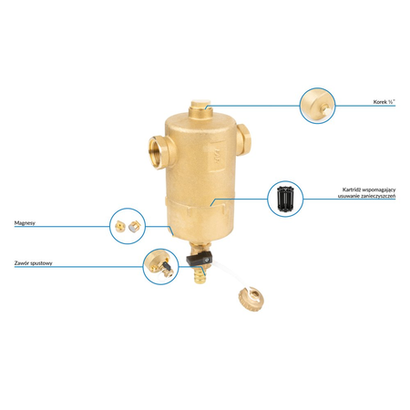 Separator AFRISO FAR 211, do C.O., do klimatyzacji, 10 bar / 110'C, 3/4'' (GW)Instalacje i źródła ciepła