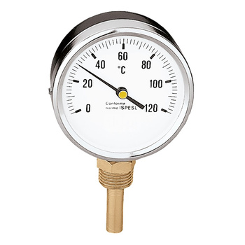 Termometr, przyłącze dolne 100mm 0-120 st. C