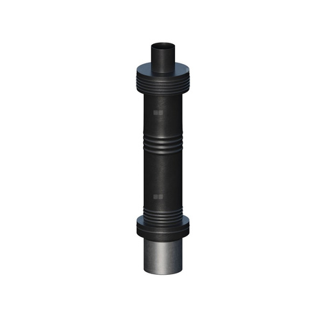 Wyjście pionowe koncentryczne stalowe czarne DN60/100mm 