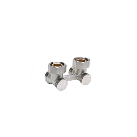 Moduł przyłączeniowy kątowy VALVEX FUSION 3 mosiądz (niklowany) 3/4'' x 3/4'', rozstaw 50 mm do grzejników
