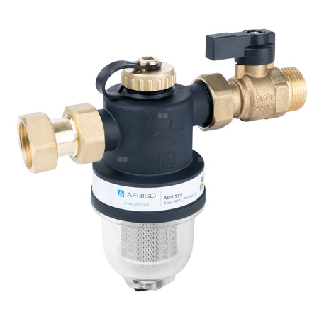 Separator AFRISO ADS 110, do C.O., 3 bar / 90'C, 3/4'' (GW), z wkładem magnesowymInstalacje i źródła ciepła