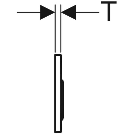 Przycisk uruchamiający Geberit Omega20, przedni/górny, biały-złoty-biały, prostokątny