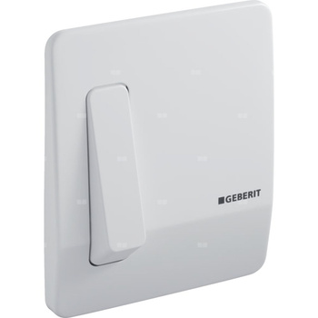 Przycisk uruchamiający Geberit do zaworu spłukującego do pisuarów z pneumatycznym uruchamianiem spłukiwania, przycisk uruchamiający Highline: Biały-alpin