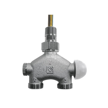 Zawór termost. do grzejn. HERZ VUA-50 prosty mosiądz 1/2'' x 3/4'' rozstaw osi 50 mm do systemu dwururowego z rur. zanurz.