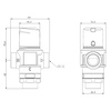 Zawór regulacyjny termostatyczny do wody ciepłej AFRISO ATM 883 mosiądz GZ 1 1/4'', DN 25, zakres temp. 35...60'C, Kvs 4.2m3/h, max. 110'C, max. 10bar