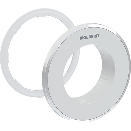 Rozetka Geberit do zdalnego uruchamiania spłukiwania typ 10, okrągły, przycisk podtynkowy: Chrom matowy / Z powłoką easy-to-clean