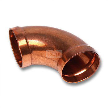 Łuk 90' SANHA 3KM, miedź, 54 mm (lut wewnętrzny x lut wewnętrzny)