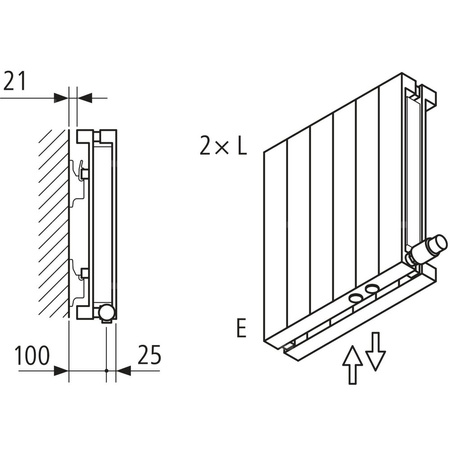 Grzejnik płytowy typ 20 KERMI V-HVV wym. 1200 x 1540 mm, kolor biały, moc 2901 W