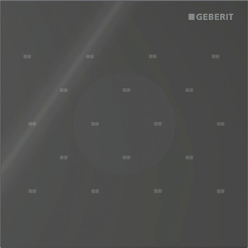 Elektroniczny zawór spłukujący Geberit do pisuaru, zasilanie bateryjne, Typ 40, szkło czarne, okrągły