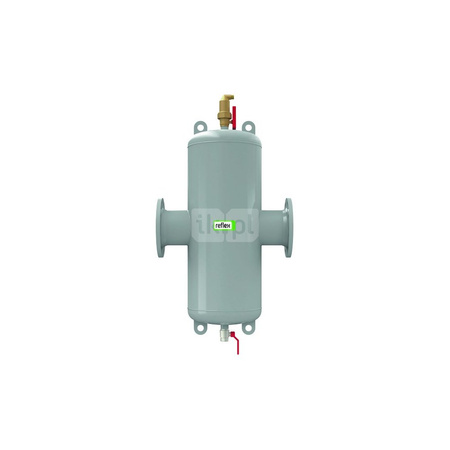 Separator mikropęcherzy powietrza i osadów Extwin TW 139.7 R szare, kołnierz rewizyjny, ze spawanymi króćcami