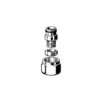 Złącze przyłączeniowe VIEGA 1037 trzyczęściowy, mosiądz (niklowanie) / mosiądz, 12 mm (eurokonus x zz)