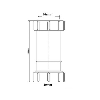 Złączka nakrętno-nakrętna 40mm