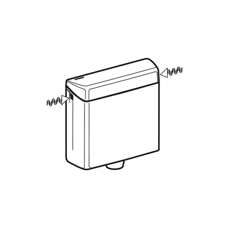 Pokrywa spłuczki Geberit do spłuczki natynkowej AP123: Biały-alpin
