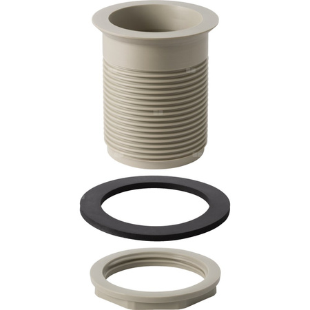 Zawór zestawu odpływowego Geberit z gwintem rurowym: Rg=1/8″, D=7cm, Szary RAL 7032