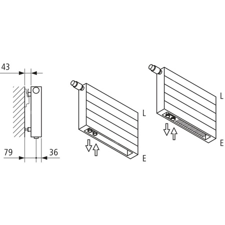 Grzejnik płytowy typ 21 KERMI V-HHV QN884(R), z osłoną wym. 840 x 600 mm, kolor biały, moc 884 W