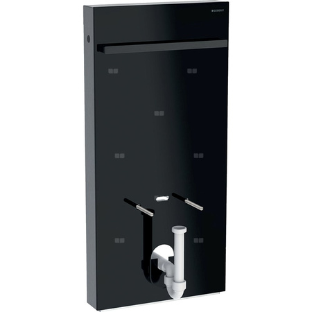 Moduł sanitarny do bidetu GEBERIT Monolith, 1010 mm x 480 mm x 106 mm, regulacja wysokości, front: czarny, bok: czarny