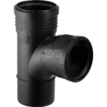 Trójnik GEBERIT Silent-PP 87.5' PP 110 mm x 90 mm x 110 mm (mufa z tworzywa sztucznego do spawania/zgrzewania x króciec z tworzywa sztucznego do spawania/zgrzewaniania x mufa z tworzywa sztucznego do spawania/zgrzewania)