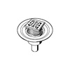 Wpust VIEGA 4926 z 1 przyłączem DN 50, odpływ poziomy, kratka 100x100mm stal