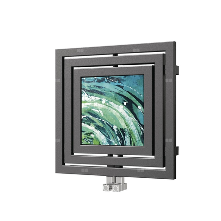 Grzejnik drabinkowy ENIX LIBRA Batik, wym. 600 x 600 mm, kolor graphite, moc 312W