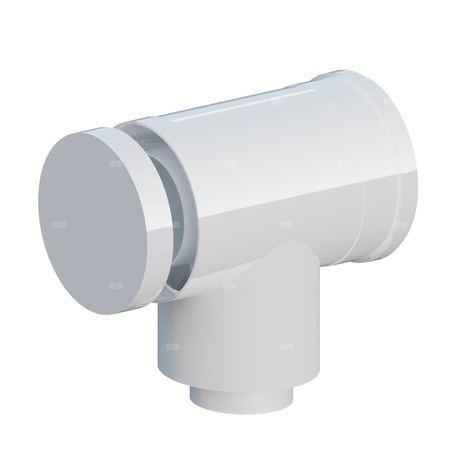 PP-AL kolano koncentryczne 87' DN80/125mm z rewizją z uszczelką [EPDM], docięte