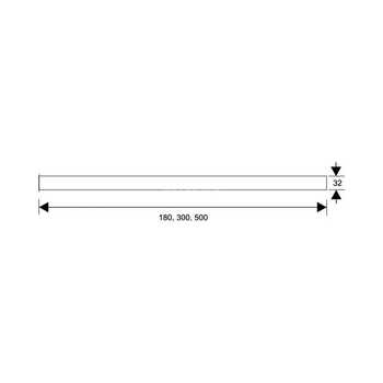 Przedłużka do syfonu umywalkowego 11/4"x32mm z kołnierzem L-300mm CHROM