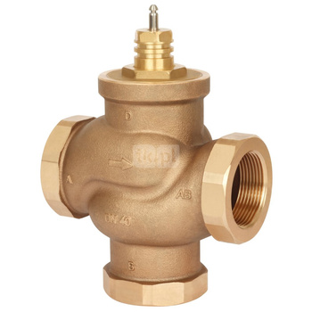 Zawór regulacyjny 3-drożny DANFOSS brąz GW metryczny DN 25, 25 mm, max. 130'C, max. 1bar, ze sterowaniem elektrycznym