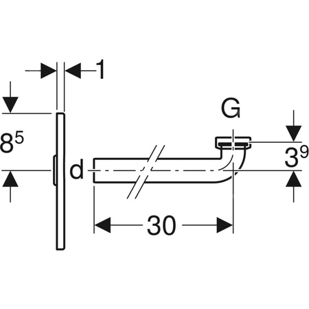 Zestaw wykończeniowy syfonu podtynkowego GEBERIT Duofix tworzywo sztuczne
