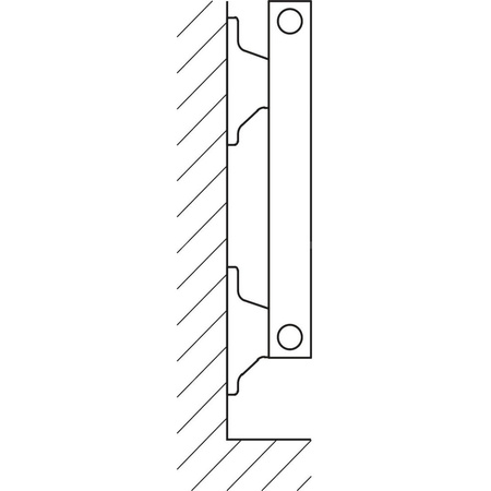 Grzejnik płytowy typ 10 KERMI HHN wym. 630 x 1800 mm, kolor biały, moc 1188 W