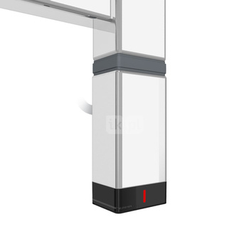 Grzałka TERMA One P30x40, 1000W \ Tuba, Chrom CRO, kabel prosty z wtyczką [srebrzysty, 1,5m, logo Te