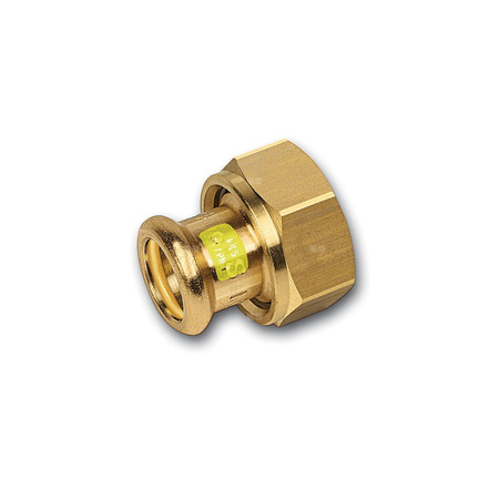 Półśrubunek SANHA Press Gas dwuczęściowy, miedź, 22 mm x 1 1/2'' (zw x nz)